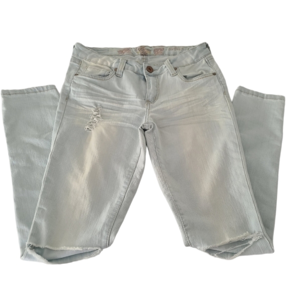 refuge Denim - Refuge Jeans Glam Women's Ultra Skinny Denim Distressed Jeans Size 10R
